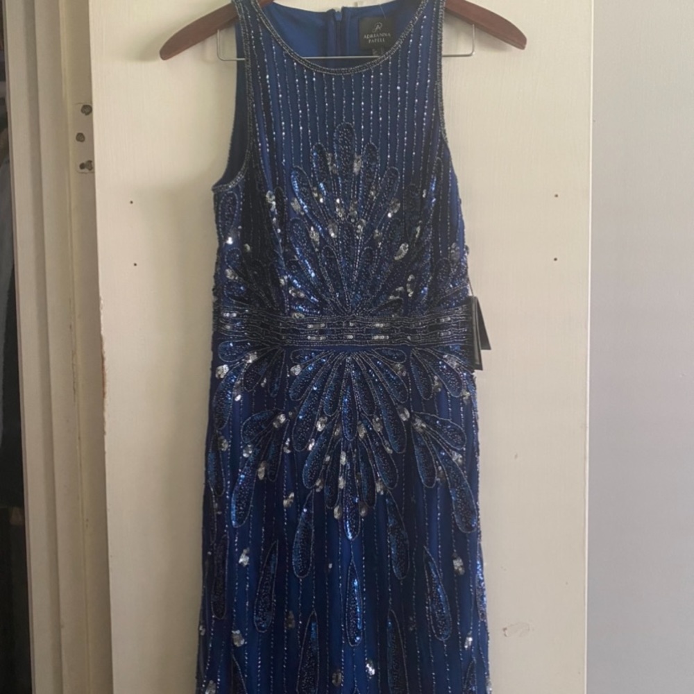 Adrianna Papell Women's Halter Beaded Dress